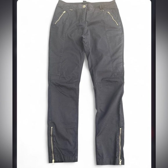H&M Black Skinny Legs with Zippers Pants Size 8 - Picture 5 of 6